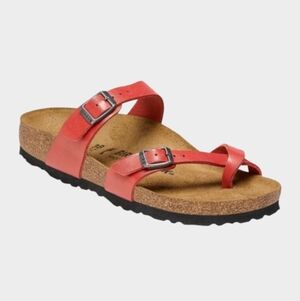 Birkenstock Mayari Graceful Mars Red Vegan Leather Sandals